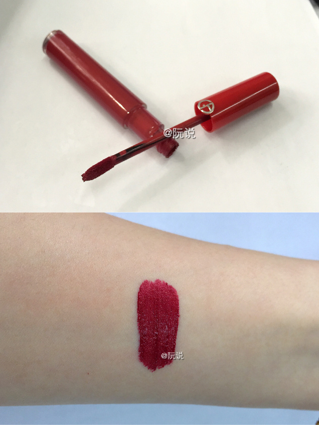 阿玛尼红管401和ysl黑管406对比,ysl黑管试色