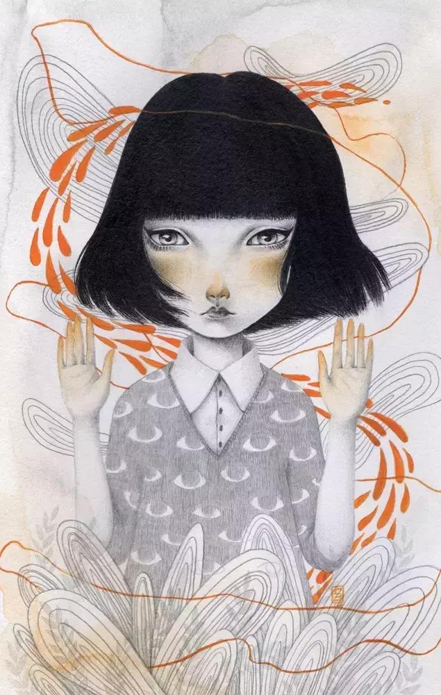 插画魔卡少女樱,插画少女和猫图片