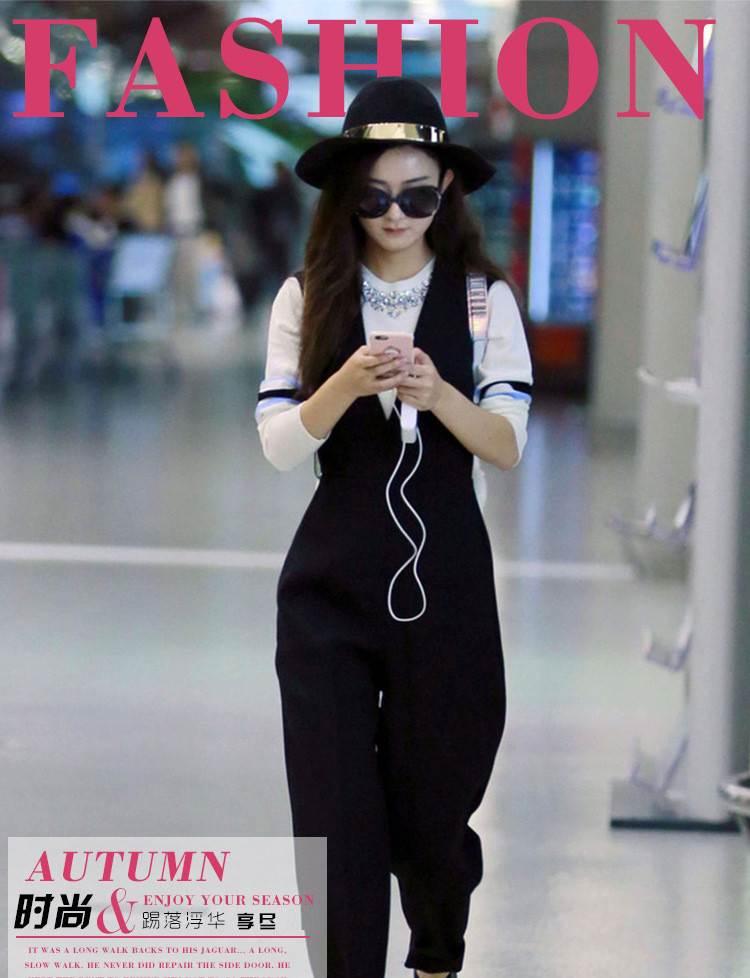 赵丽颖穿阔腿哈伦裤连体裤,赵丽颖穿阔腿裤图片