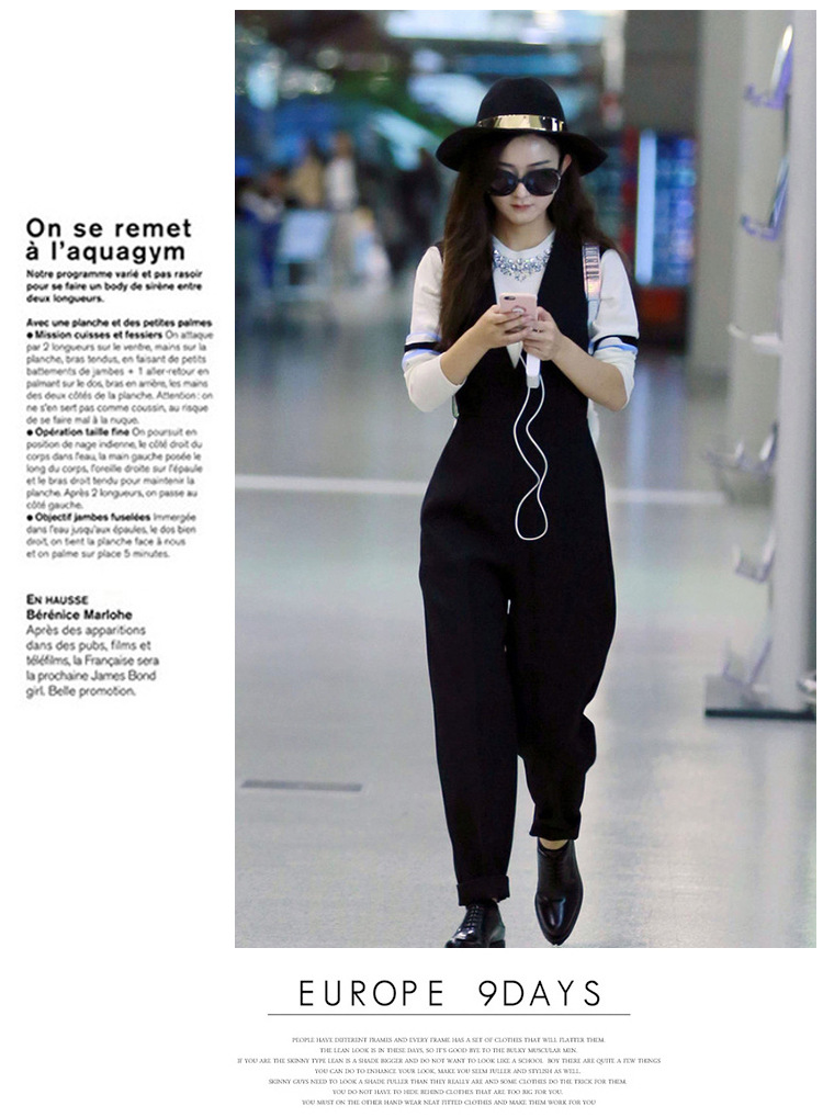 赵丽颖穿阔腿哈伦裤连体裤,赵丽颖穿阔腿裤图片