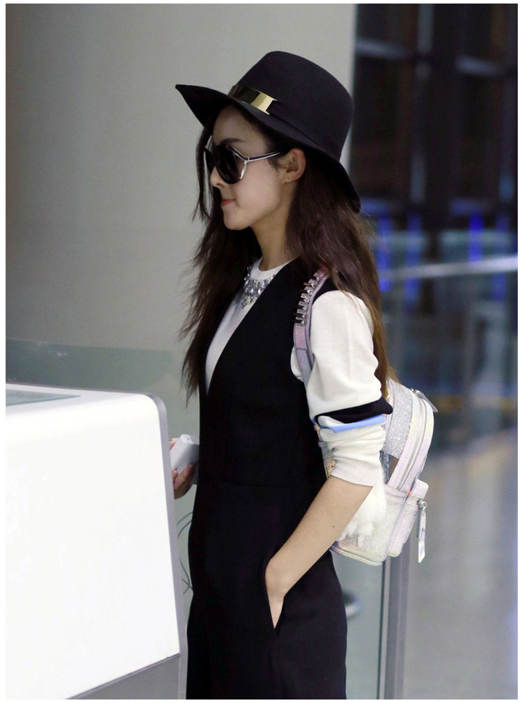 赵丽颖穿阔腿哈伦裤连体裤,赵丽颖穿阔腿裤图片