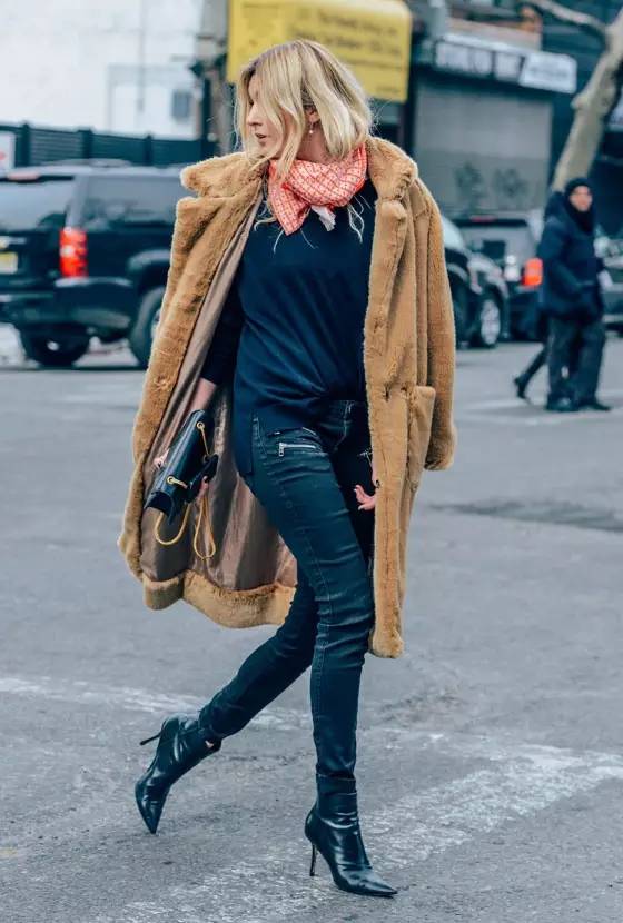 泰迪熊外套穿搭,超好看泰迪熊外套