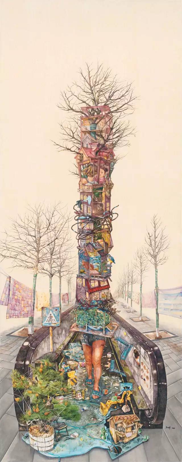 优品艺术｜赵娜：时间是滚动的步行梯