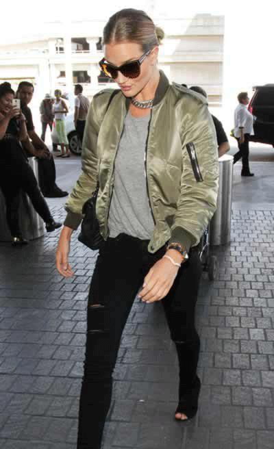 冬季绿夹克穿搭,绿色夹克秋冬穿搭