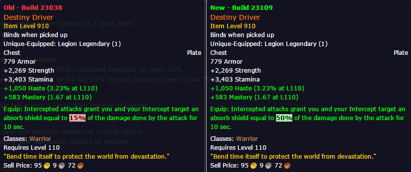 魔兽测试服：职业橙装补齐通用橙继续加强