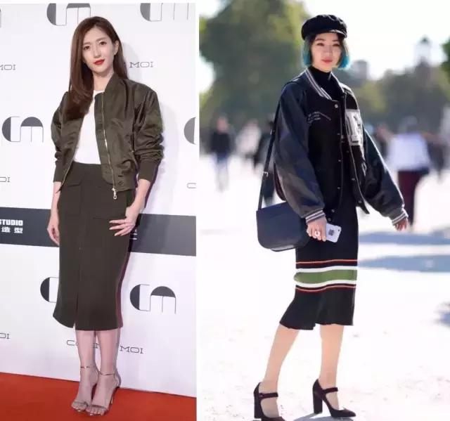 冬季绿夹克穿搭,绿色夹克秋冬穿搭