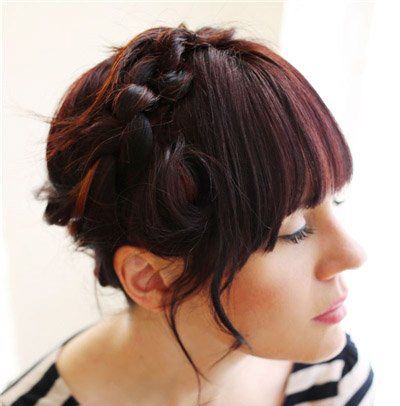 适合盘发的卷发发型,2021最洋气中短发型盘发