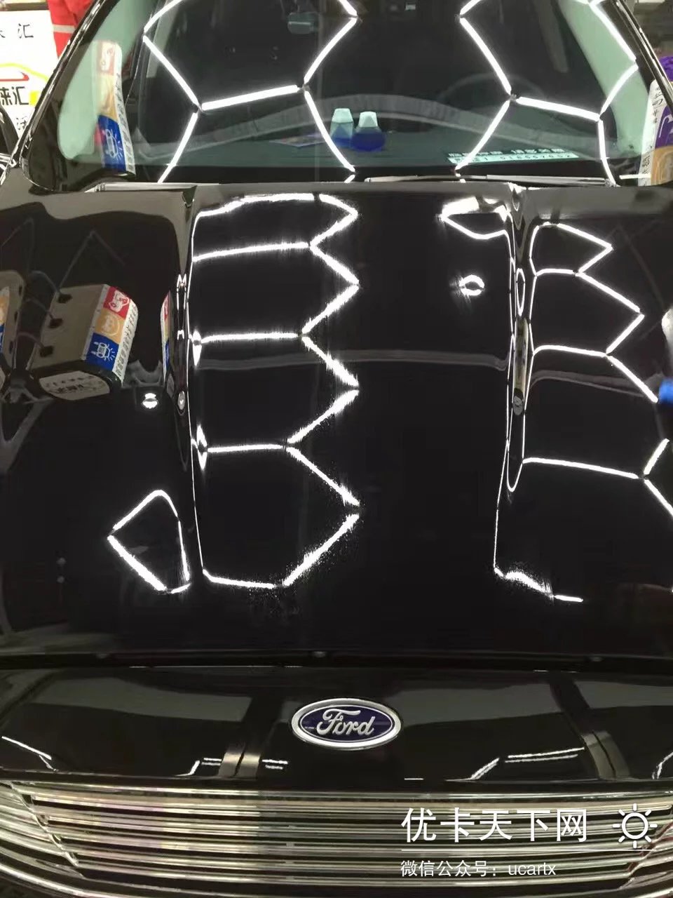 新蒙迪欧漆面,蒙迪欧坦桑石蓝镀晶