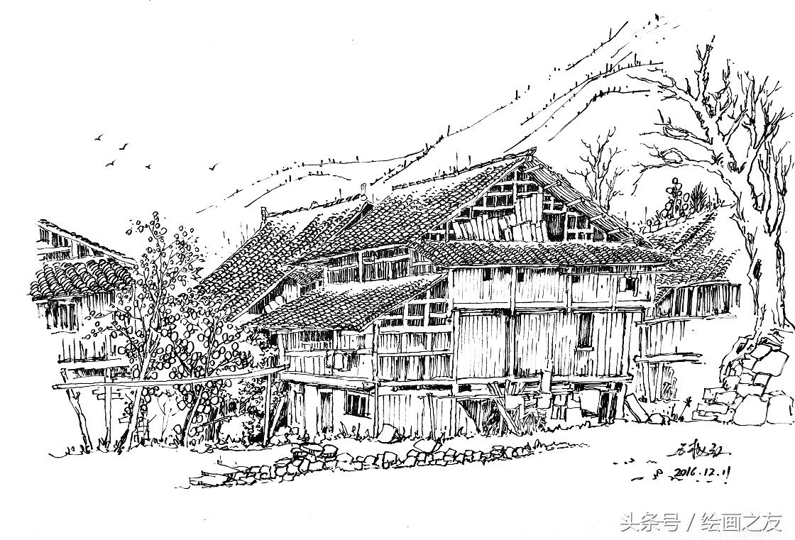 钢笔速写绘画技法教学,精选好课零基础钢笔风景速写入门