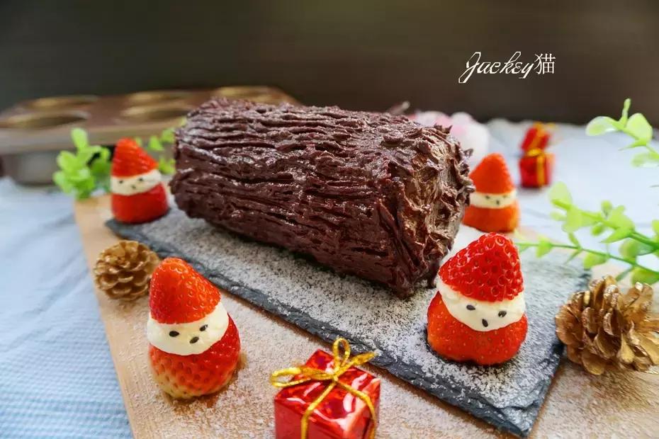 圣诞树桩蛋糕,圣诞节各种蛋糕做法