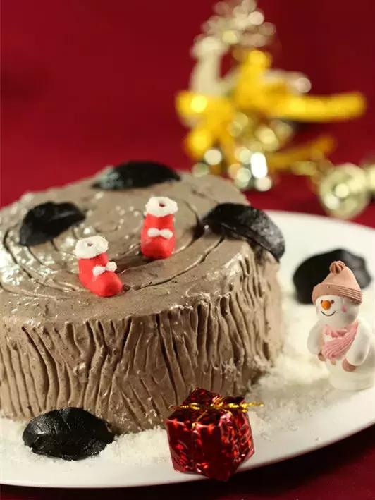 圣诞树桩蛋糕,圣诞节各种蛋糕做法