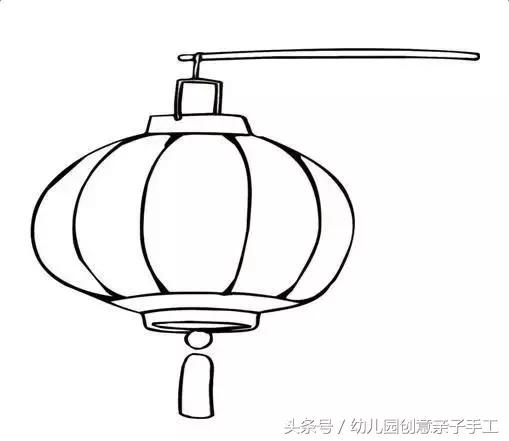 春节灯笼鞭炮简笔画,新年娃娃拿鞭炮简笔画