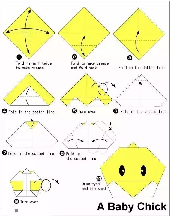 儿童折纸简单手工10000种,长正方形纸做手工折纸简单教程
