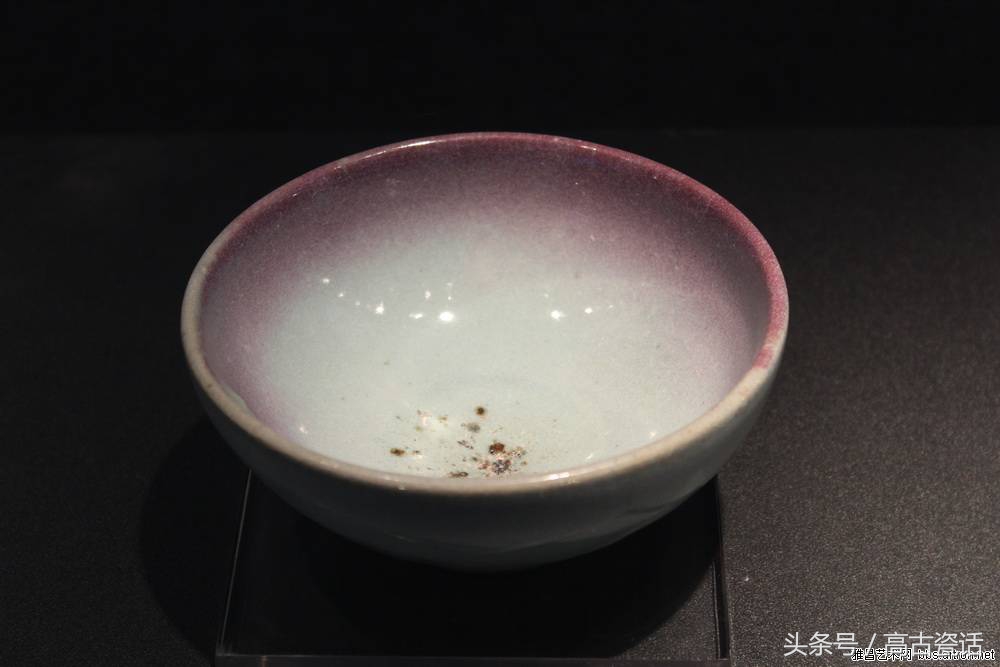 高古瓷钧窑,钧窑盖碗紫色价格