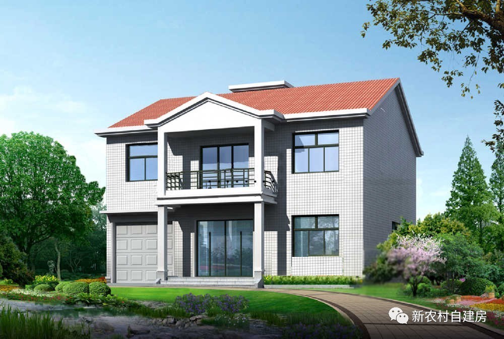 双拼二层兄弟共建房图纸20万以内,20万别墅砖混二层免费图纸