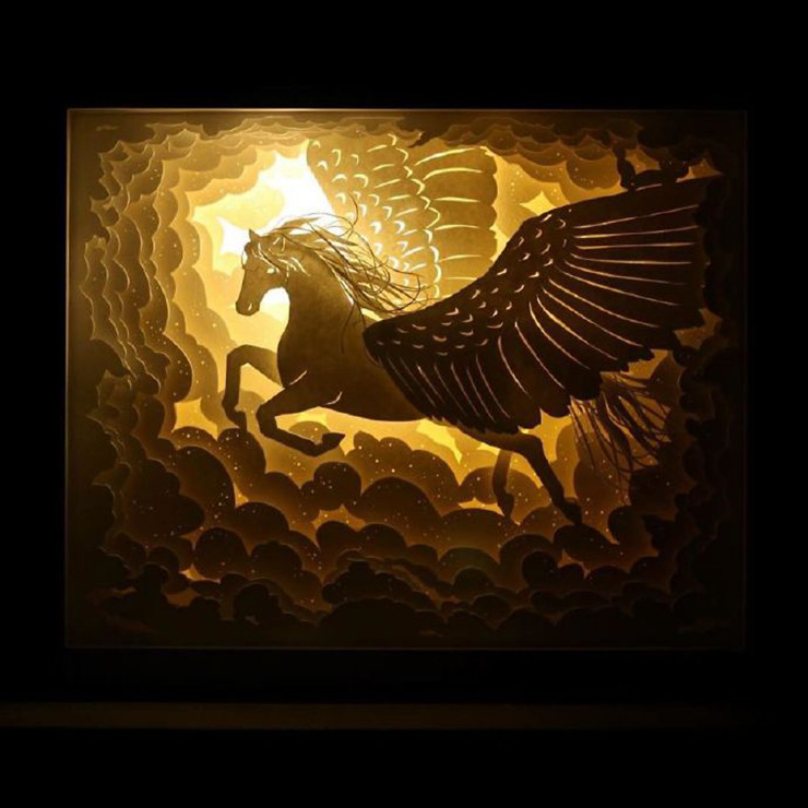 纸艺立体作品,完美世界绘画版