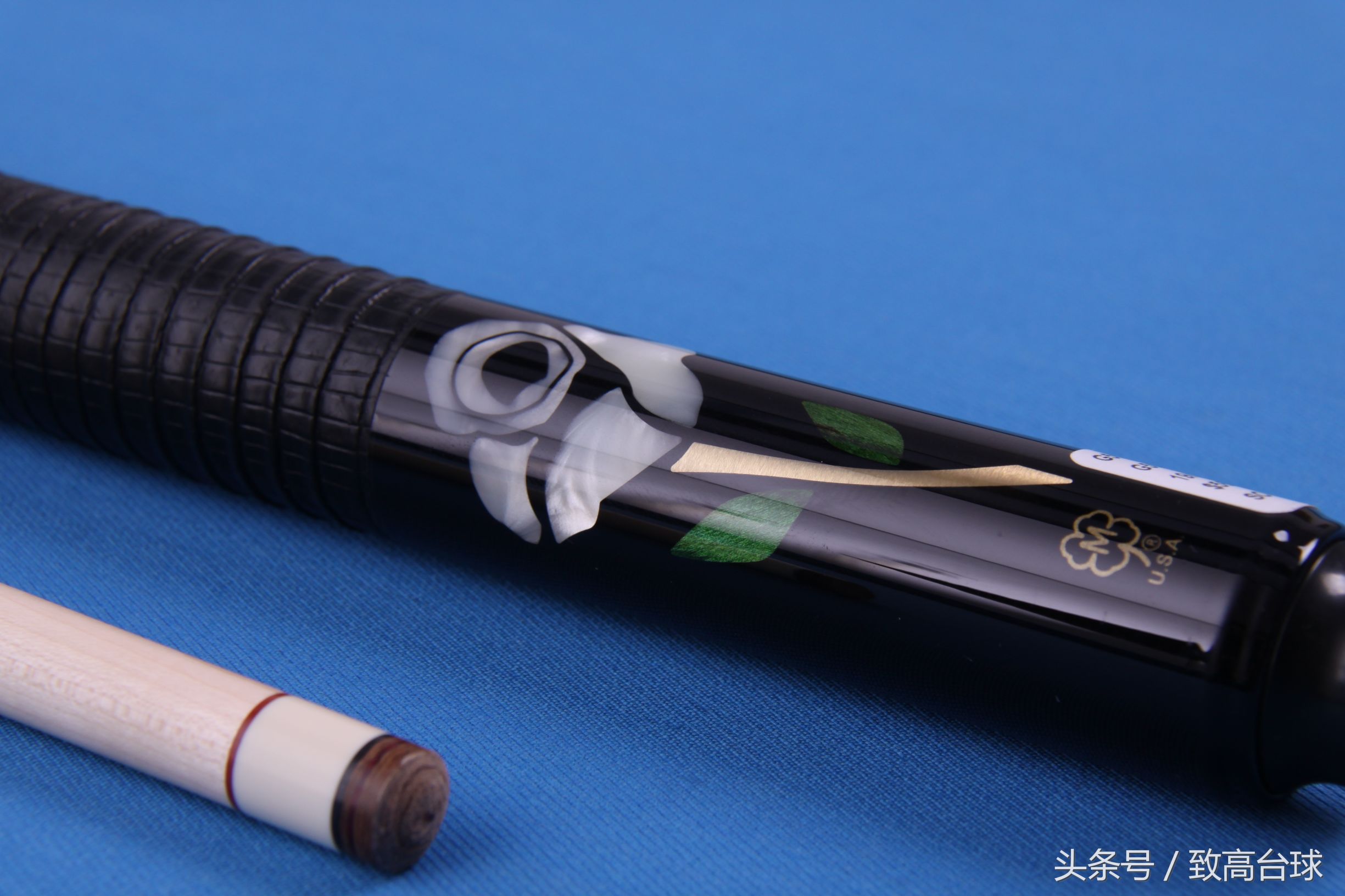 皮尔力梅花台球杆,美式微雕台球杆