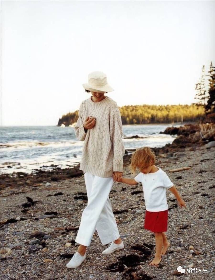 根西岛毛衣,费尔岛圆肩毛衣图解