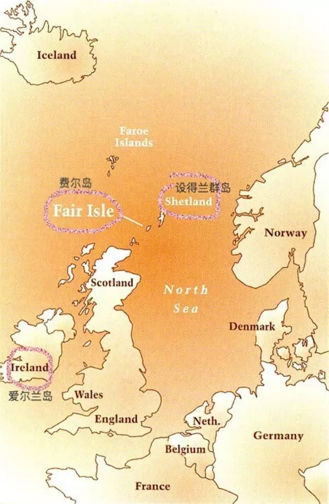 根西岛毛衣,费尔岛圆肩毛衣图解