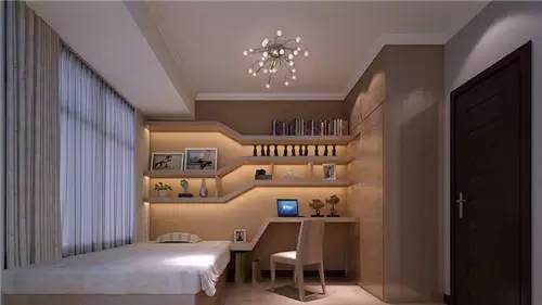 书房电脑桌书架一体图,书房创意书架电脑桌