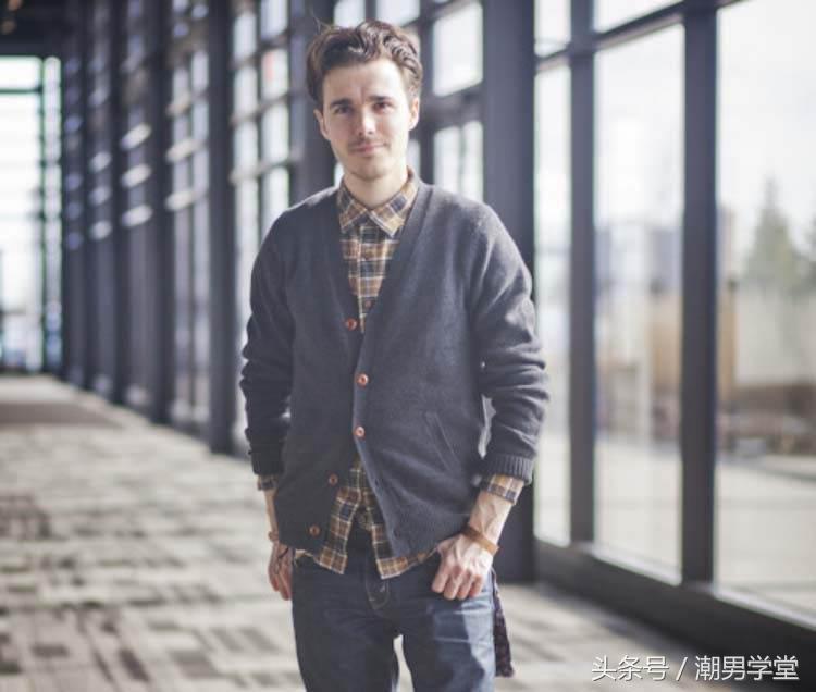 慵懒开衫毛衣搭配男人,时尚型男毛衣搭配