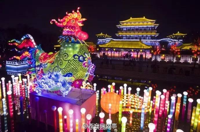 西安大唐芙蓉园花灯夜景视频,西安大唐芙蓉园灯会和城墙灯会