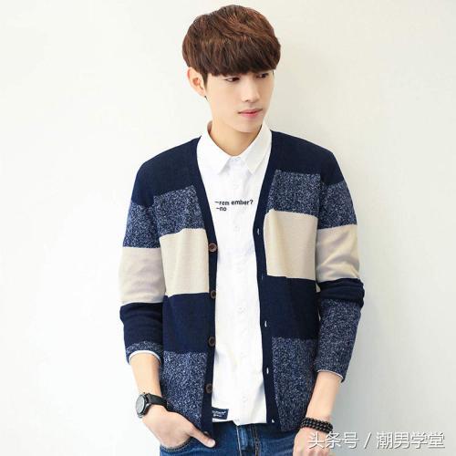 慵懒开衫毛衣搭配男人,时尚型男毛衣搭配