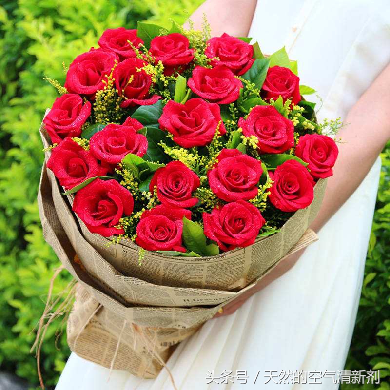 情人节手拿满天星花束最新款图片,情人节创意花束一秒征服吃货的心