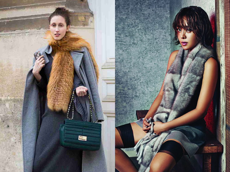 日系秋冬围巾穿搭,围巾没有流苏怎么系好看