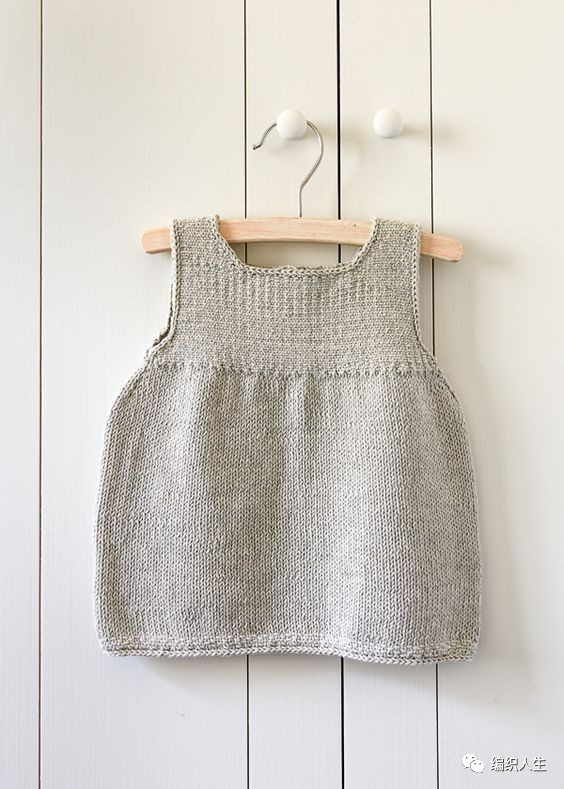 从下往上编织毛线背心裙怎样减针,毛线编织宝宝拼色背心裙图片大全