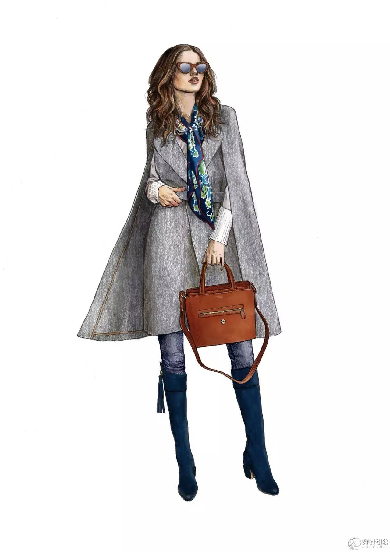 服装设计手绘时装,手绘时尚潮流服装