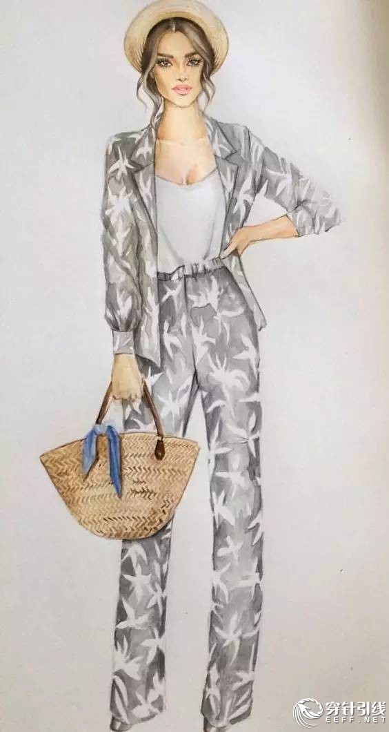 服装设计手绘时装,手绘时尚潮流服装