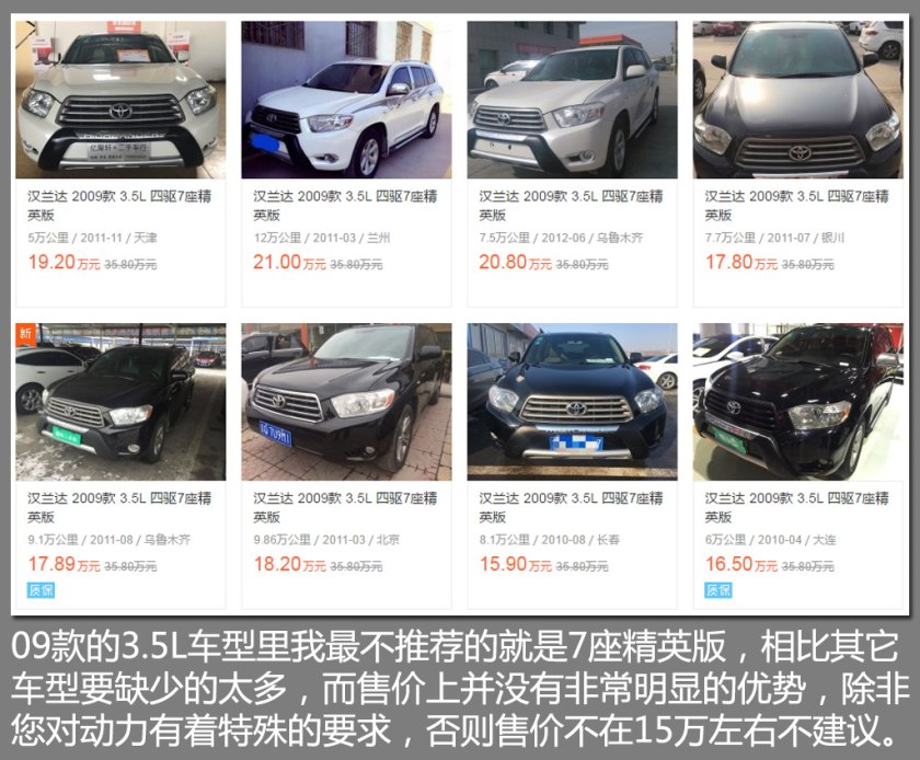 19年丰田汉兰达二手车价格,2013款丰田汉兰达二手车值多少钱