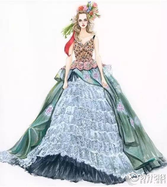 服装设计手绘时装,手绘时尚潮流服装