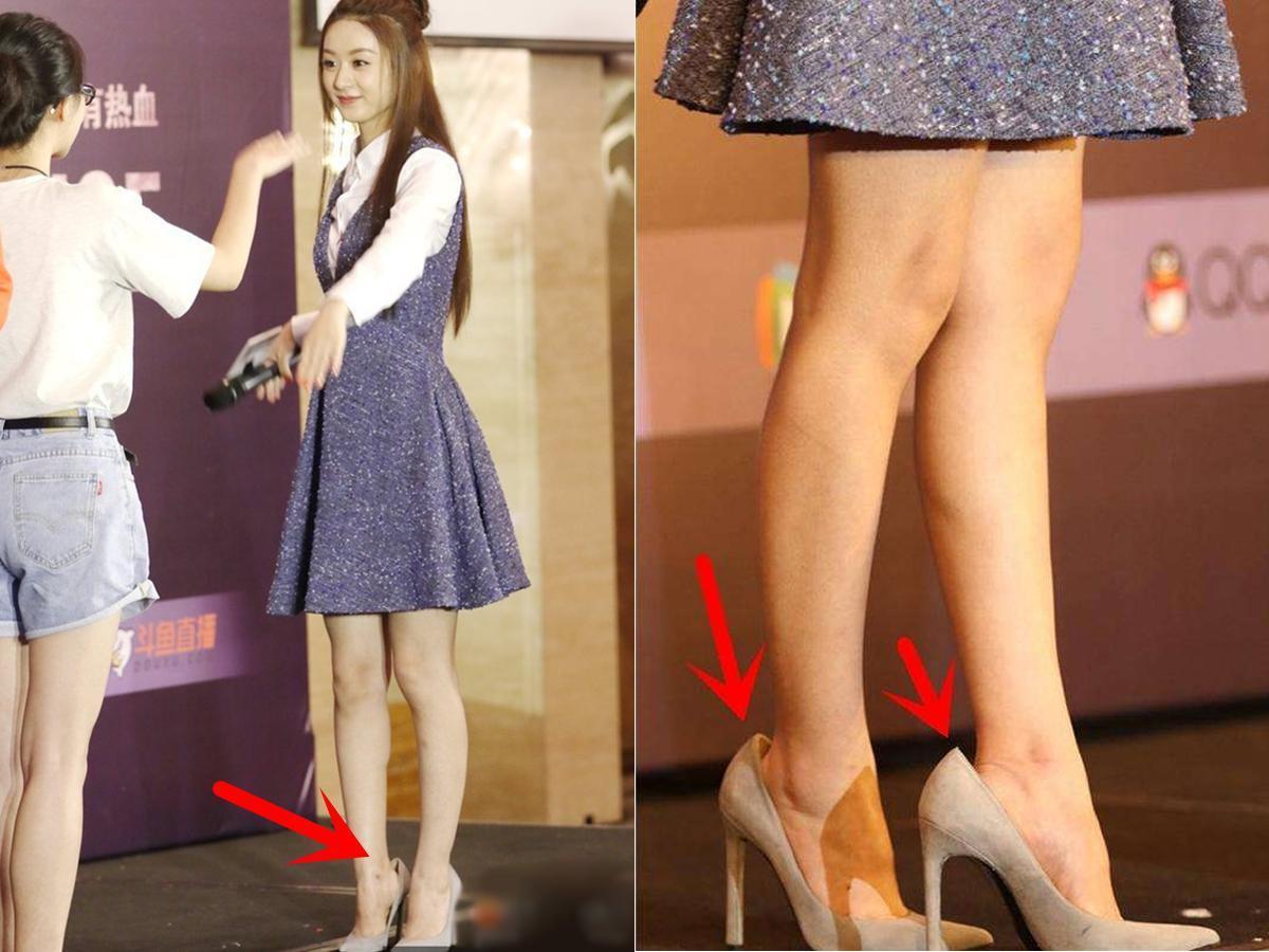 赵丽颖穿高跟鞋跷二郎腿,赵丽颖一字高跟鞋
