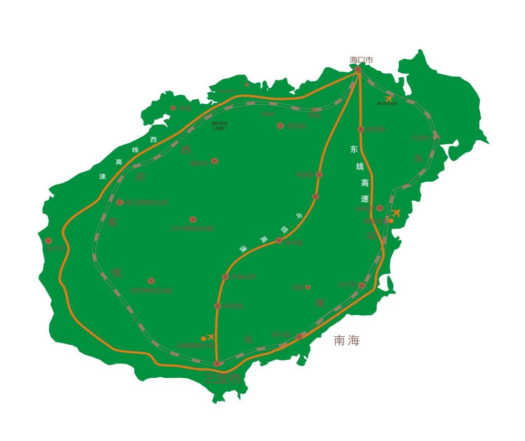 海南交通一览表,海南交通旅游图
