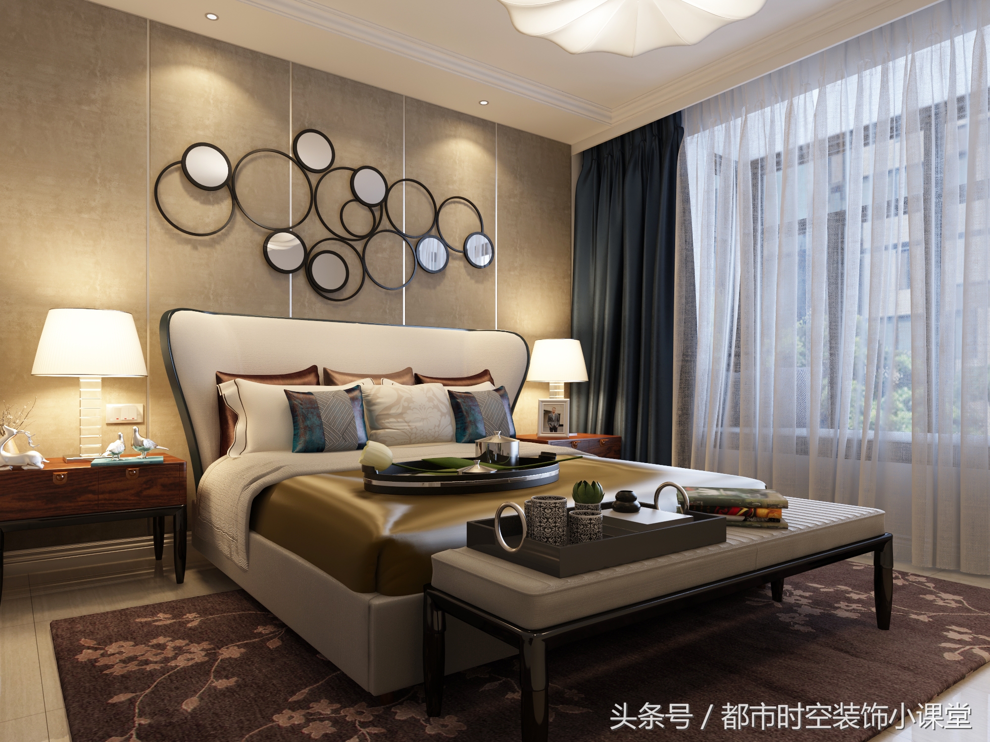 现代简约轻奢风户型图,119平房子现代轻奢风格