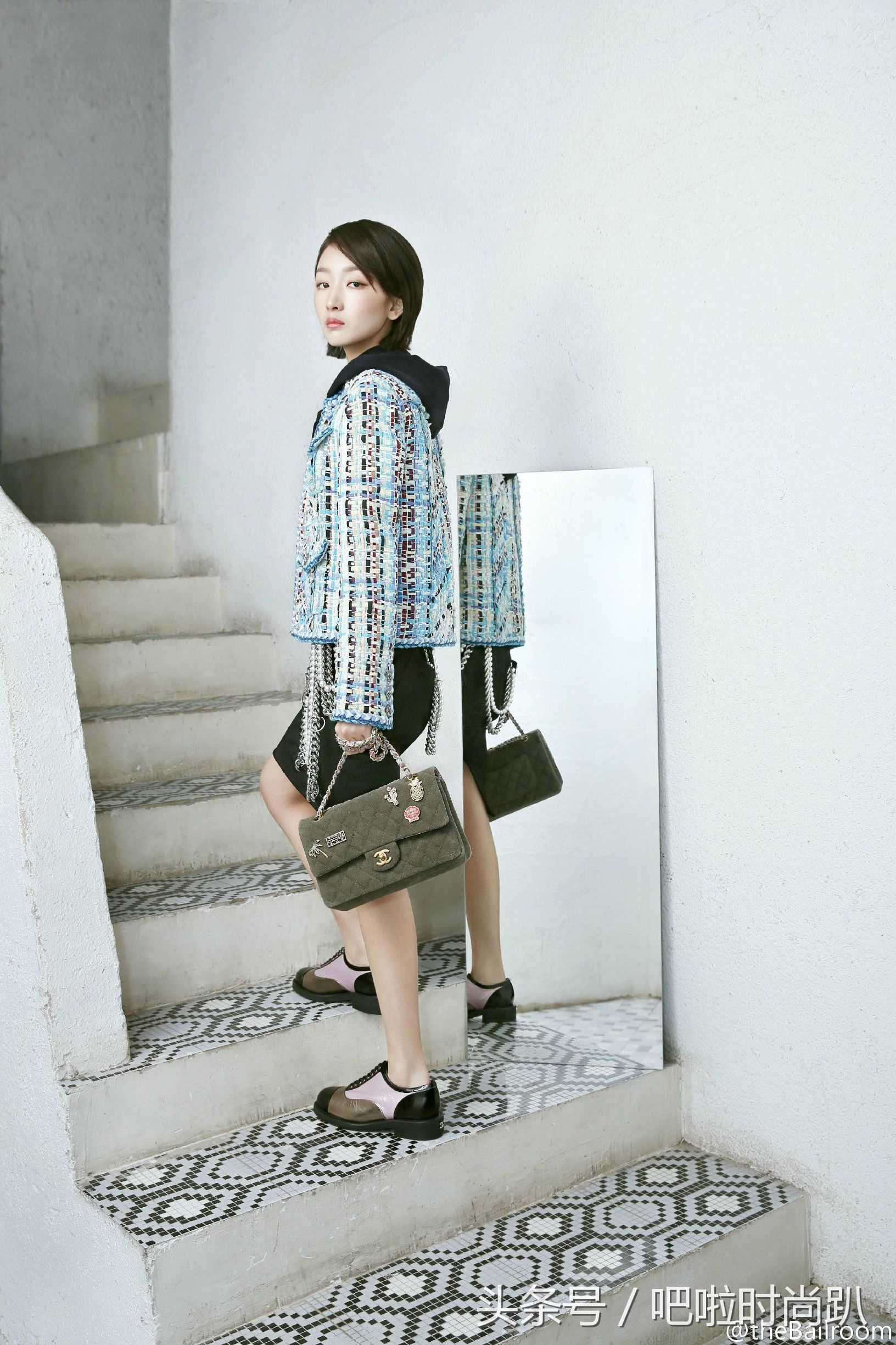 马思纯林允周冬雨,林允穿白色短裤