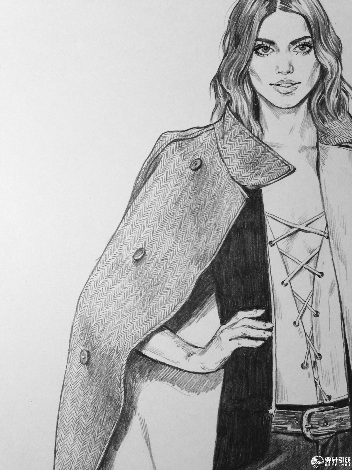 服装设计手绘时装,手绘时尚潮流服装