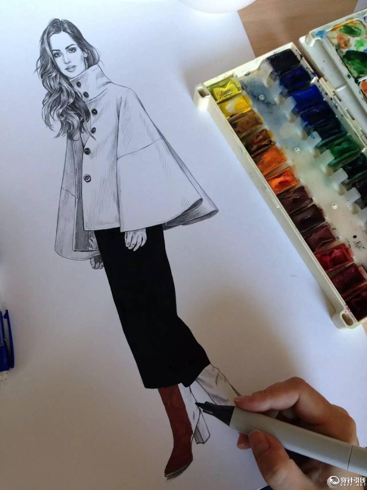 服装设计手绘时装,手绘时尚潮流服装