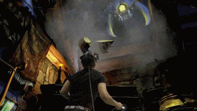 被vr吓到尖叫颤抖,开枪vr游戏