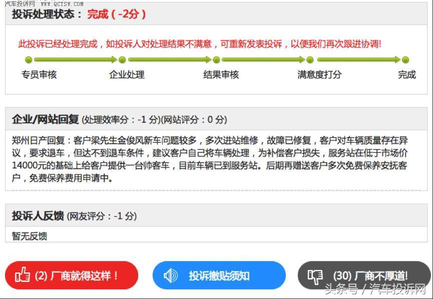 日产质量投诉排行榜,日产投诉最多的问题