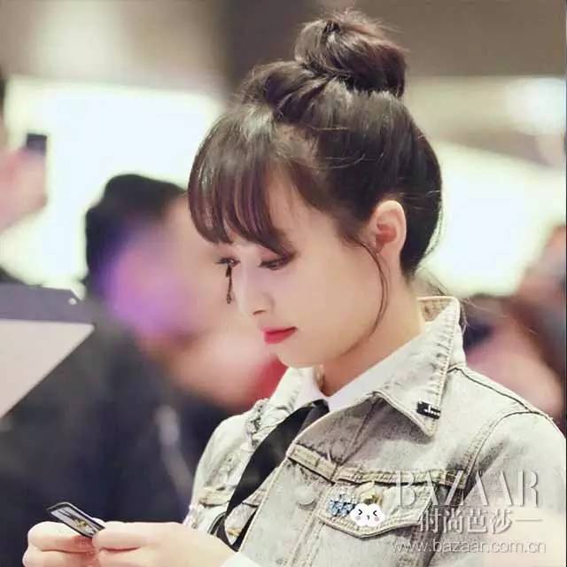 今日发型推荐美出高级感丸子头,明星爆炸头发型