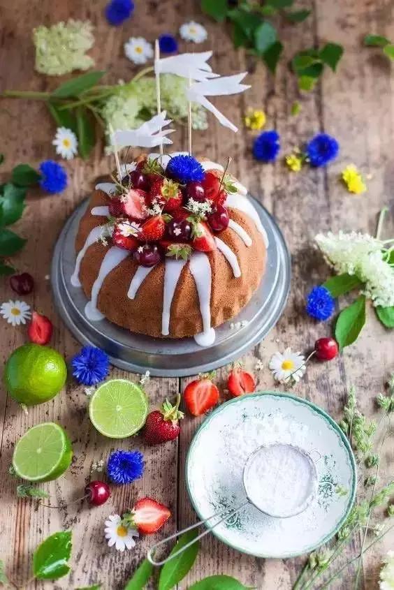 生日蛋糕由紫到蓝渐变色,生日蛋糕渐变色玫瑰花教程