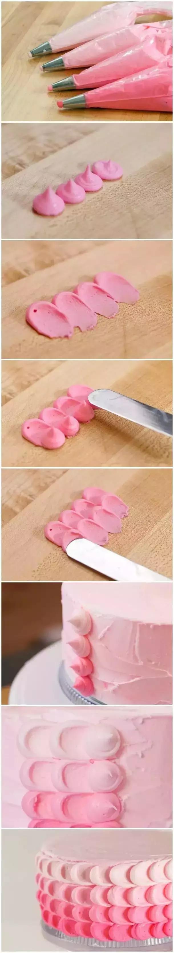 生日蛋糕由紫到蓝渐变色,生日蛋糕渐变色玫瑰花教程