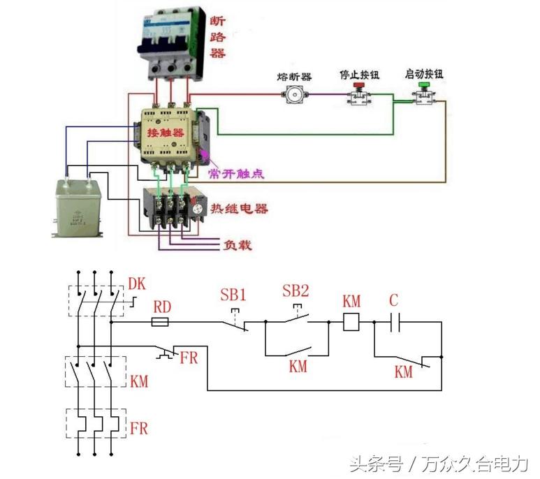 cj20-400a380v接触器怎么接线,交流接触器a1a21314怎么接线