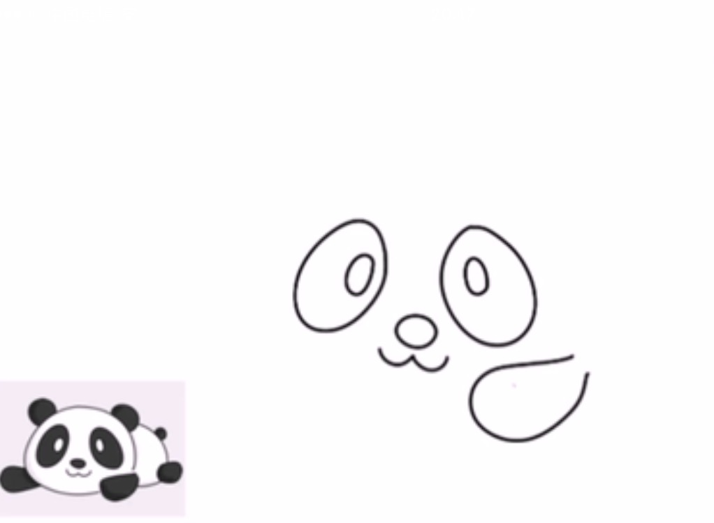 数字6画熊猫简笔画,简笔画儿童3-6岁简单熊猫