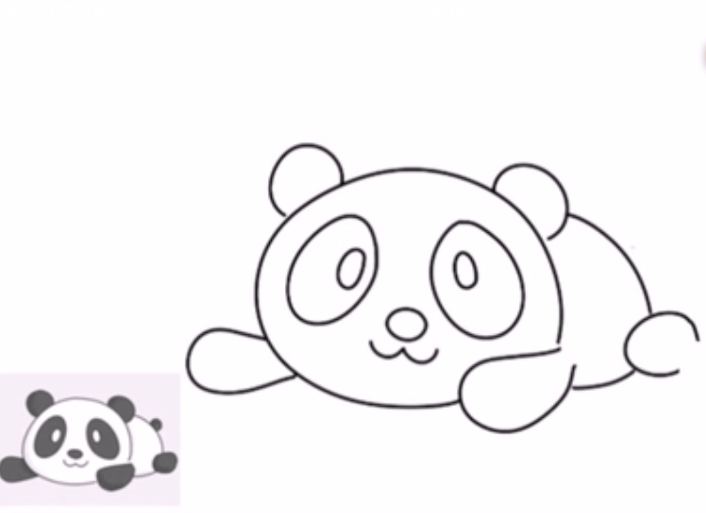 数字6画熊猫简笔画,简笔画儿童3-6岁简单熊猫