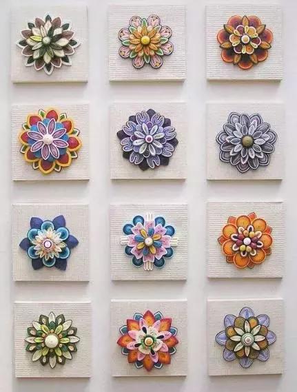 简单立体衍纸纸艺教程,衍纸艺术花朵