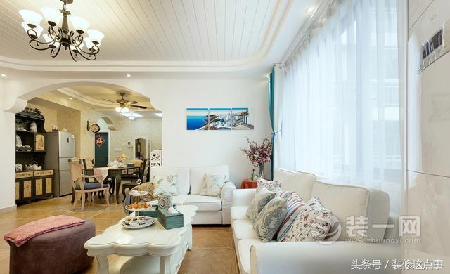 140平米地中海风格装修效果图,汇君城140平米三室轻奢装修风格